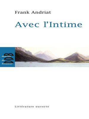 cover image of Avec l'Intime